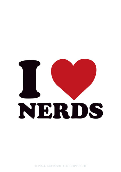 I Love Nerds 1Pc Y2K Pin Badge Cherrykitten