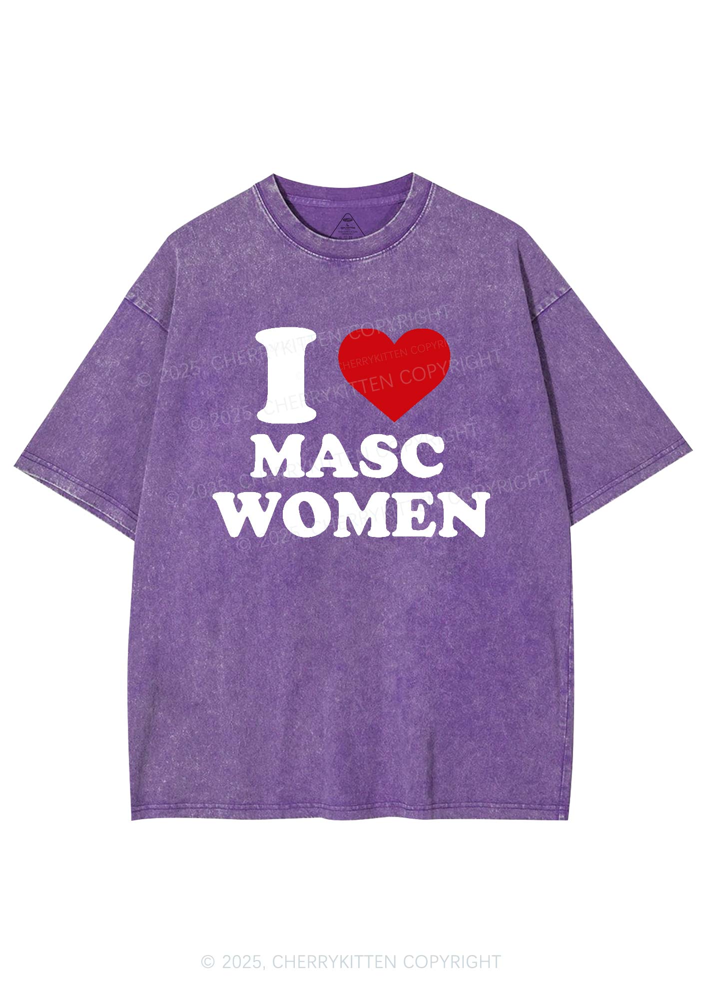 I Love Masc Women Pride Y2K Shirts Washed Tee Cherrykitten