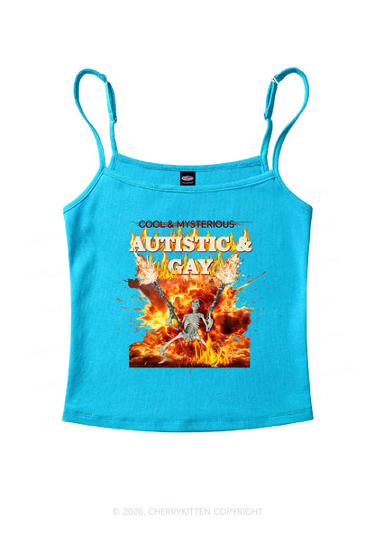 Autistic Gay Skeleton Pride Y2K Spaghetti Strap Cami Cherrykitten