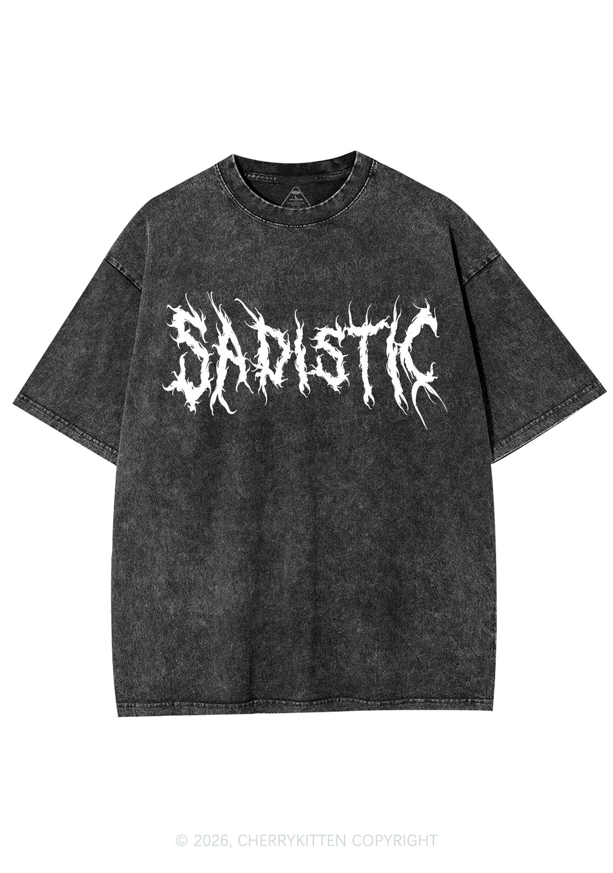 Sapistic Skull Y2K Shirts Washed Tee Cherrykitten