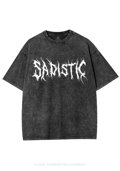 Sapistic Skull Y2K Shirts Washed Tee Cherrykitten