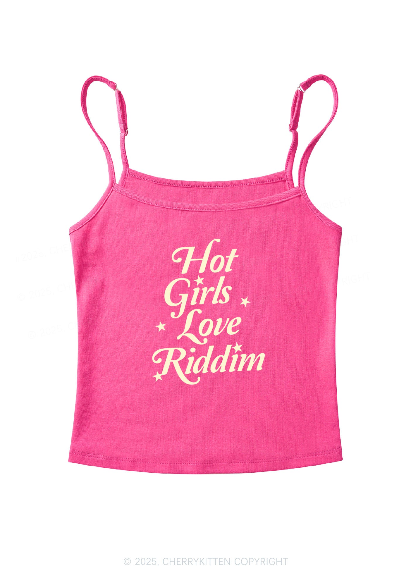 Hot Girls Love Riddim Y2K Spaghetti Strap Cami Cherrykitten