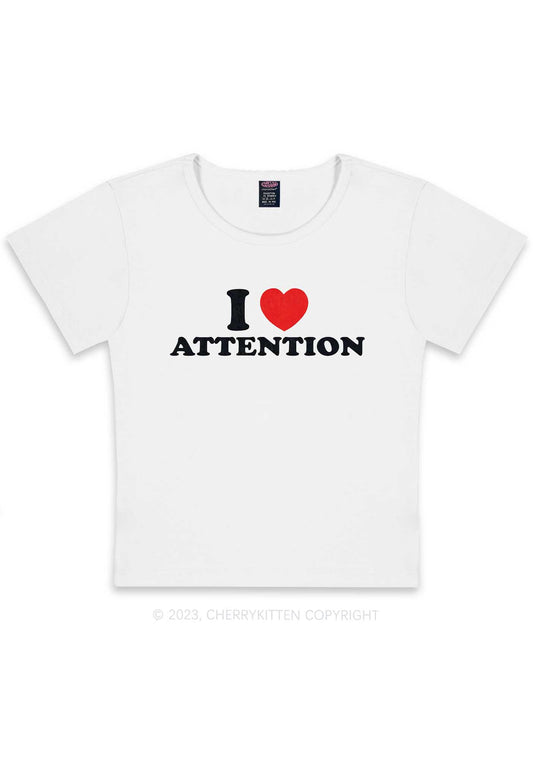 I Love Attention Y2K Baby Tee Cherrykitten