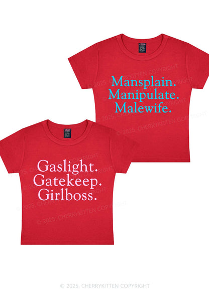Girlboss Malewife Valentine's Day Y2K Valentine's Day Baby Tee Cherrykitten