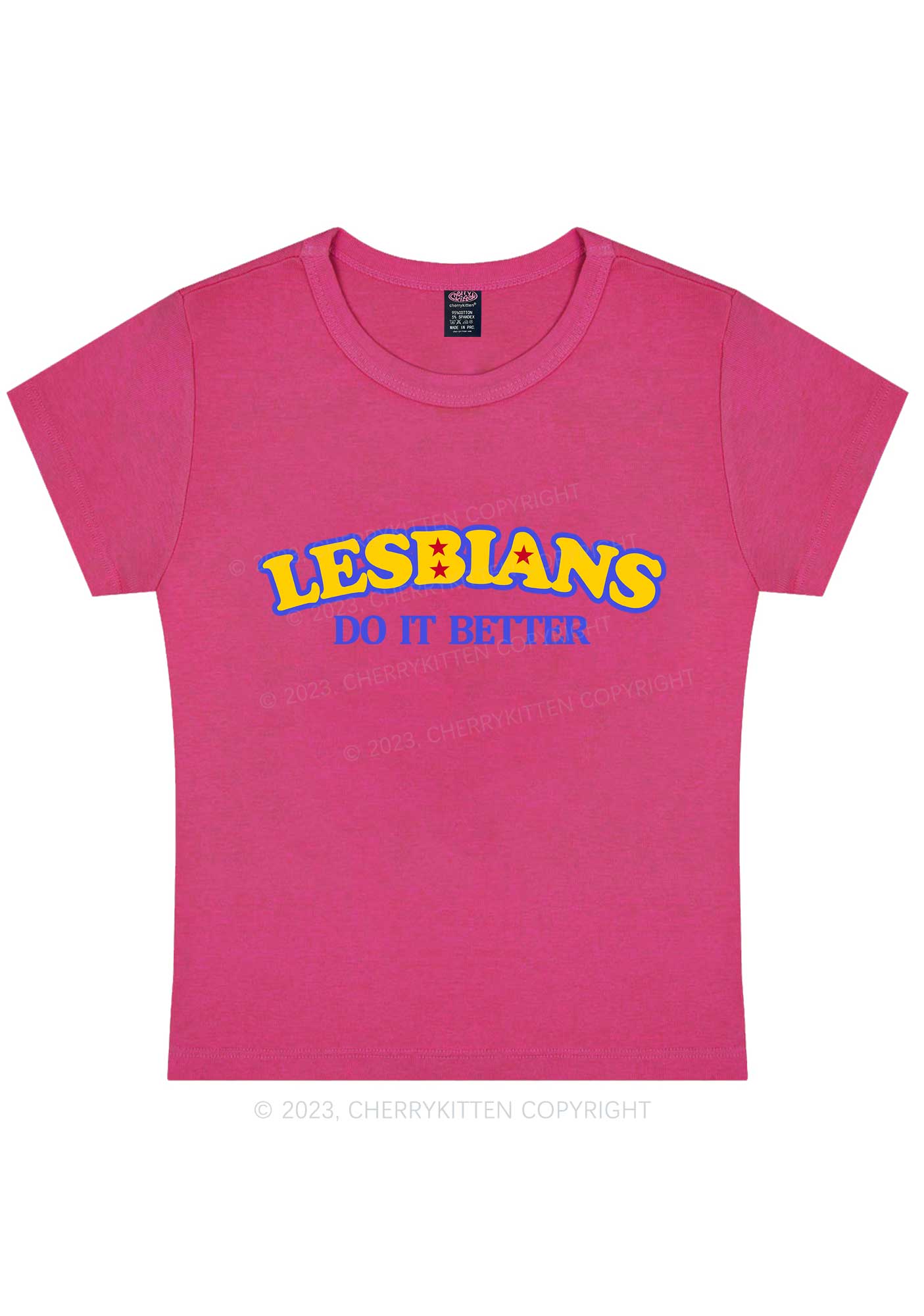 Lesbians Do It Better Y2K Baby Tee Cherrykitten