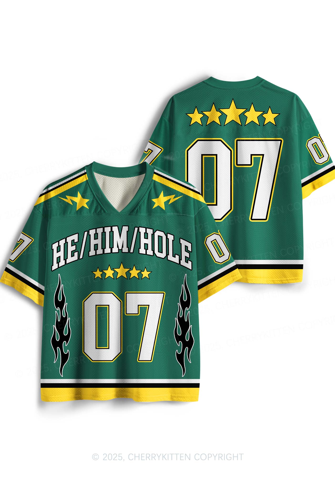 Custom Green He Him Hole Pride Y2K Sport Jersey Shirts Cherrykitten