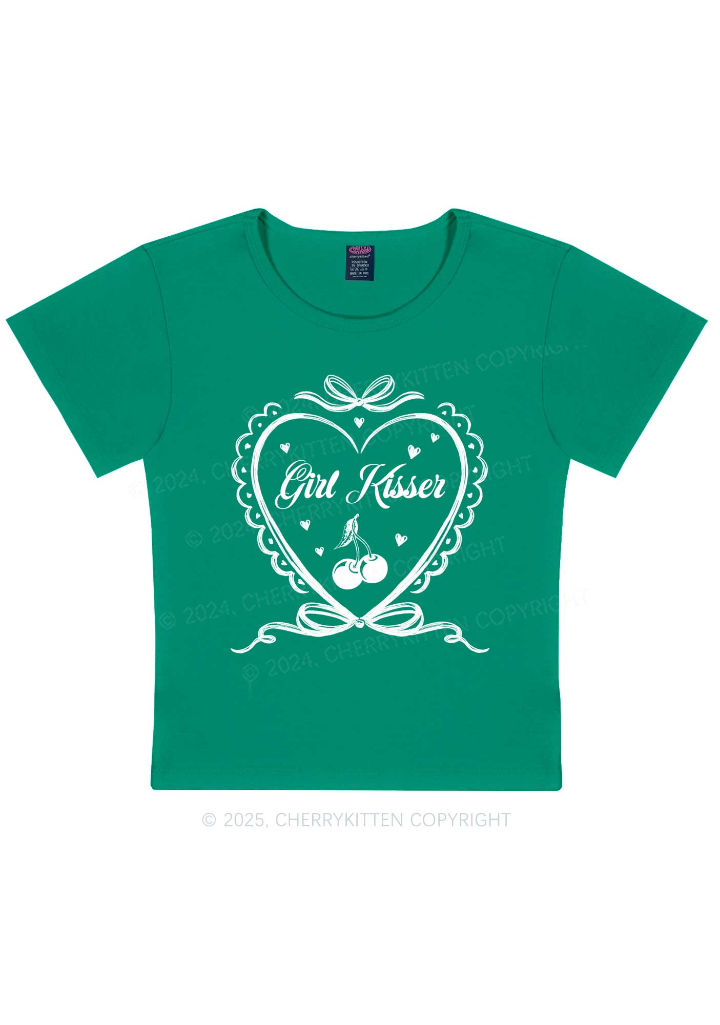 Girl Kisser Y2K Baby Tee Cherrykitten