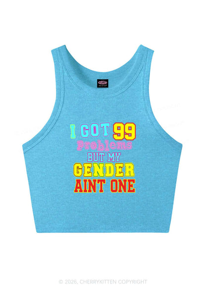Gender Aint One Pride Y2K Crop Tank Top Cherrykitten