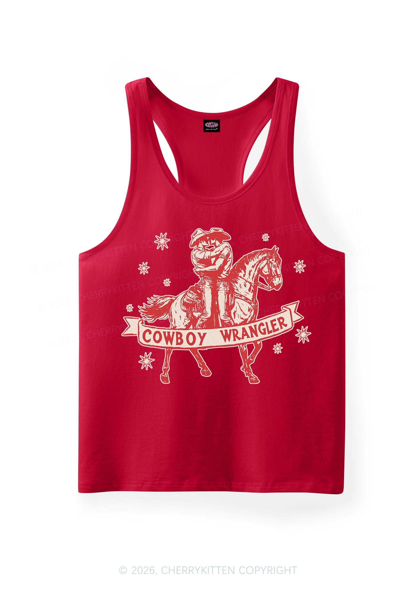 Cowboy Wrangler Pride Y2K Men Racerback Tank Top Cherrykitten