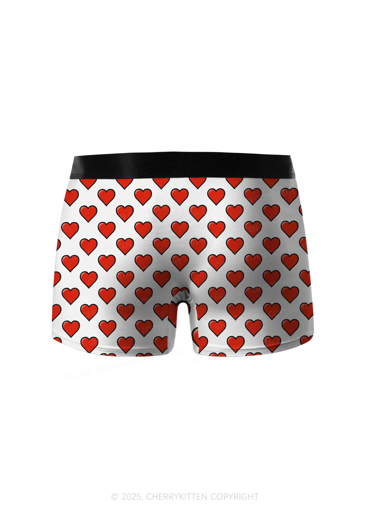 Red Heart Y2K Print Men Boxer Briefs Cherrykitten