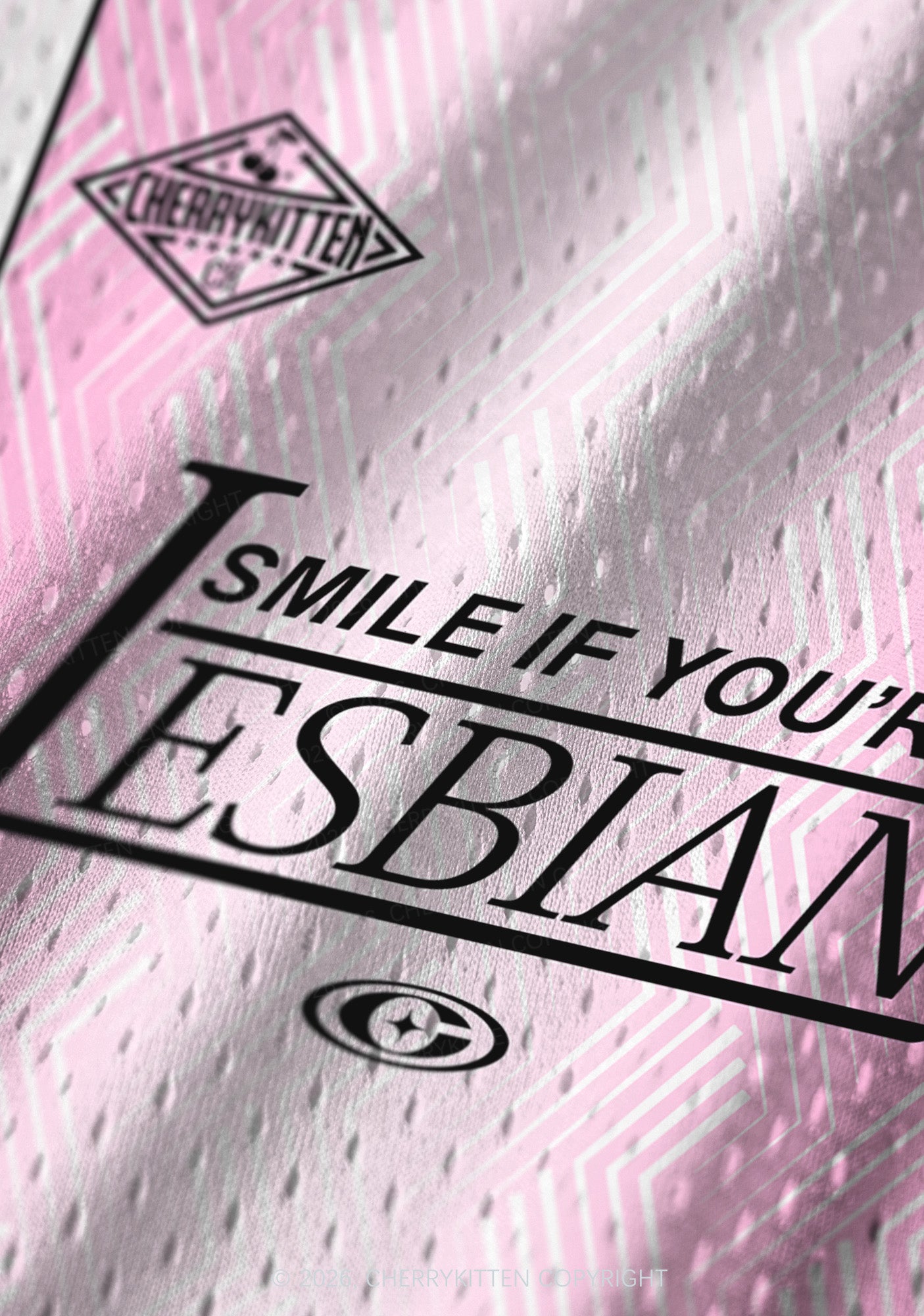 Smile If You Are Lesbian Pride Y2K Sport Jersey Tank Cherrykitten