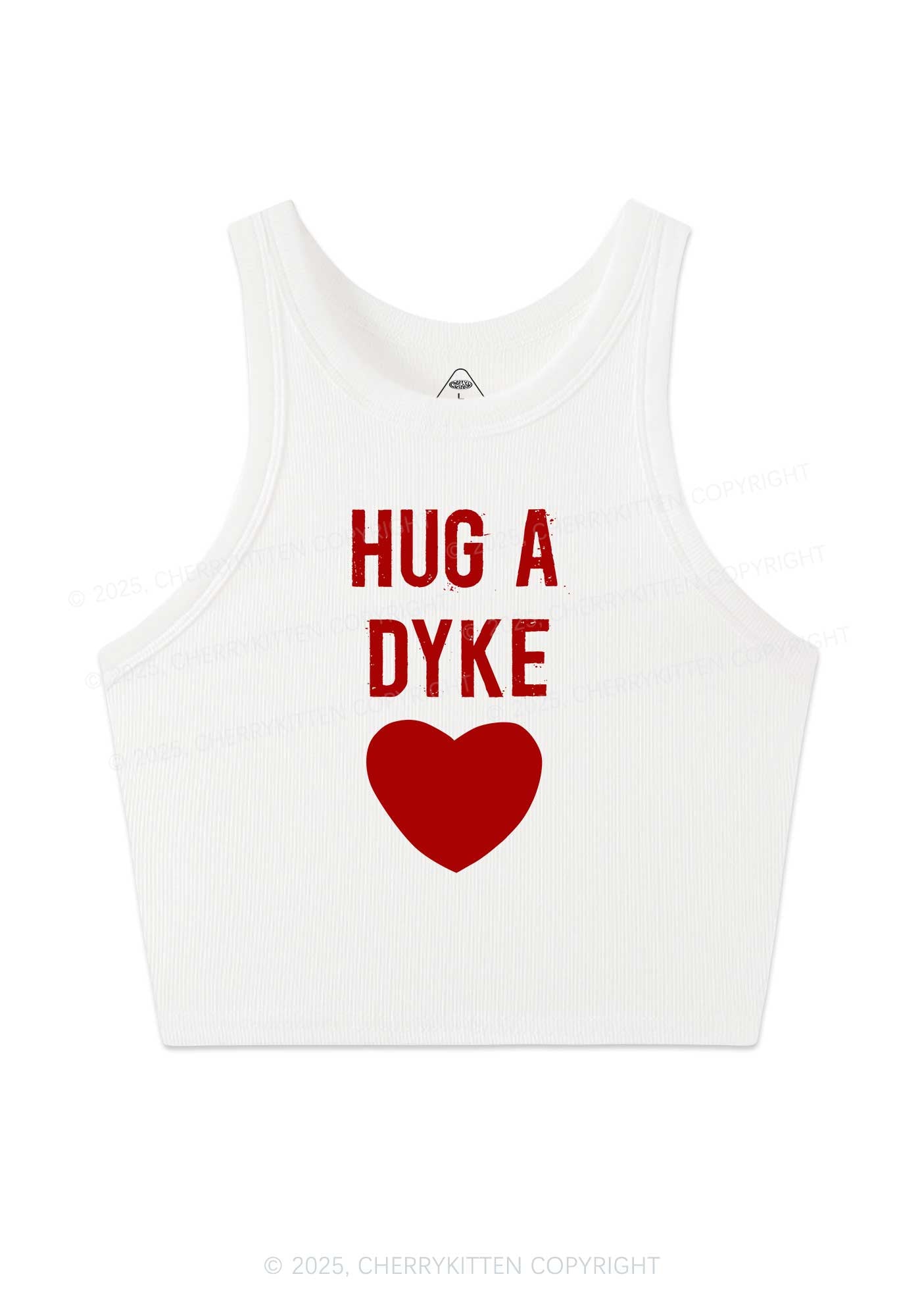 Hug A Dyke Y2K Crop Tank Top Cherrykitten