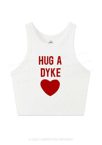 Hug A Dyke Y2K Crop Tank Top Cherrykitten