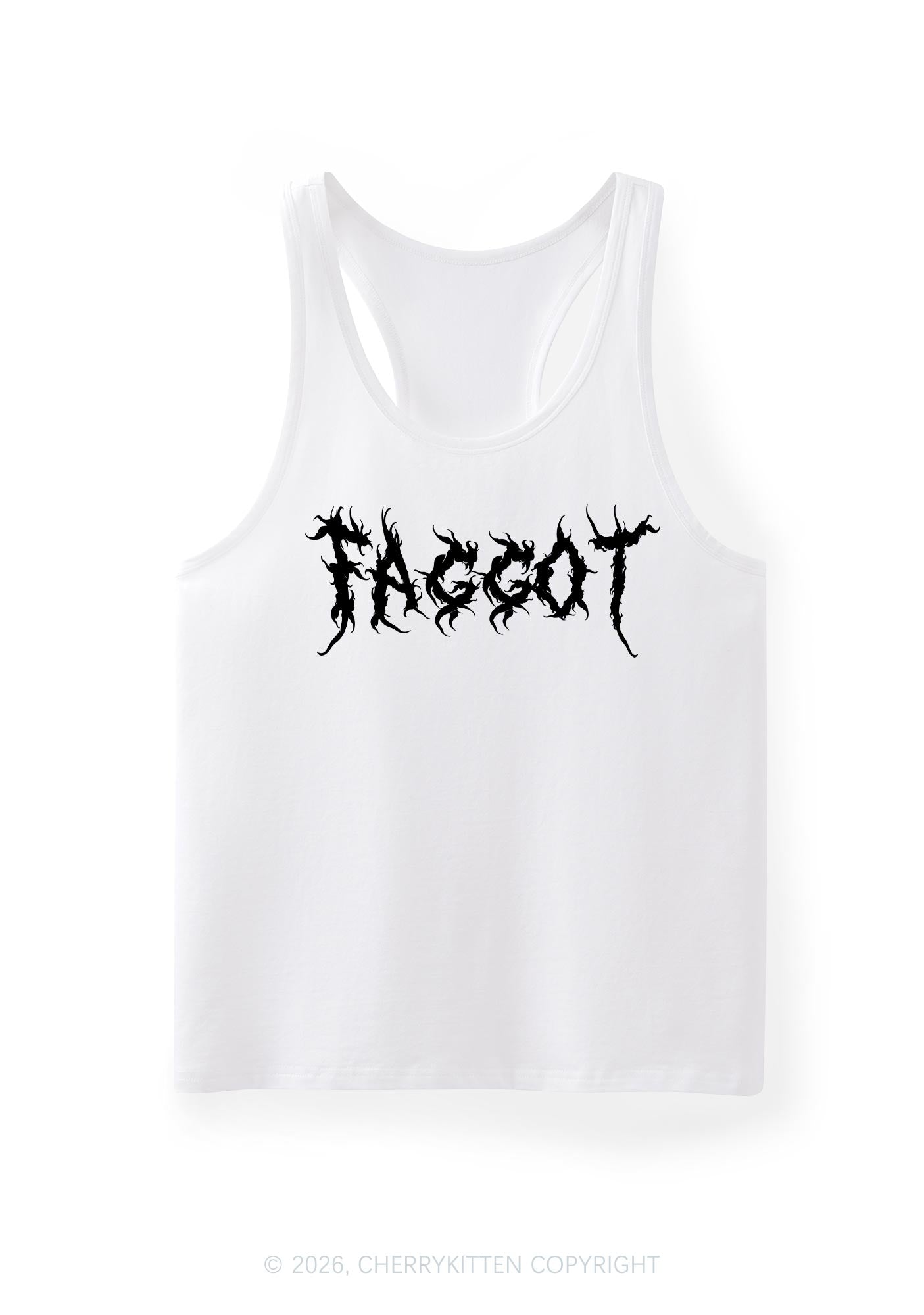 Punk Faggot Pride Y2K Men Racerback Tank Top Cherrykitten