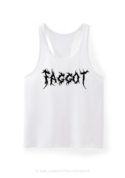 Punk Faggot Pride Y2K Men Racerback Tank Top Cherrykitten