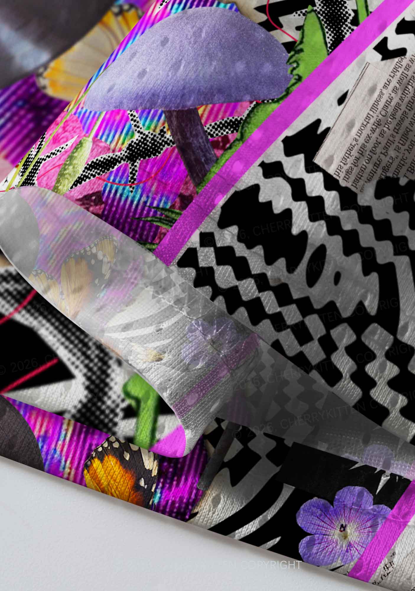 Bass And Drum Collage Y2K Sport Jersey Shirts Cherrykitten