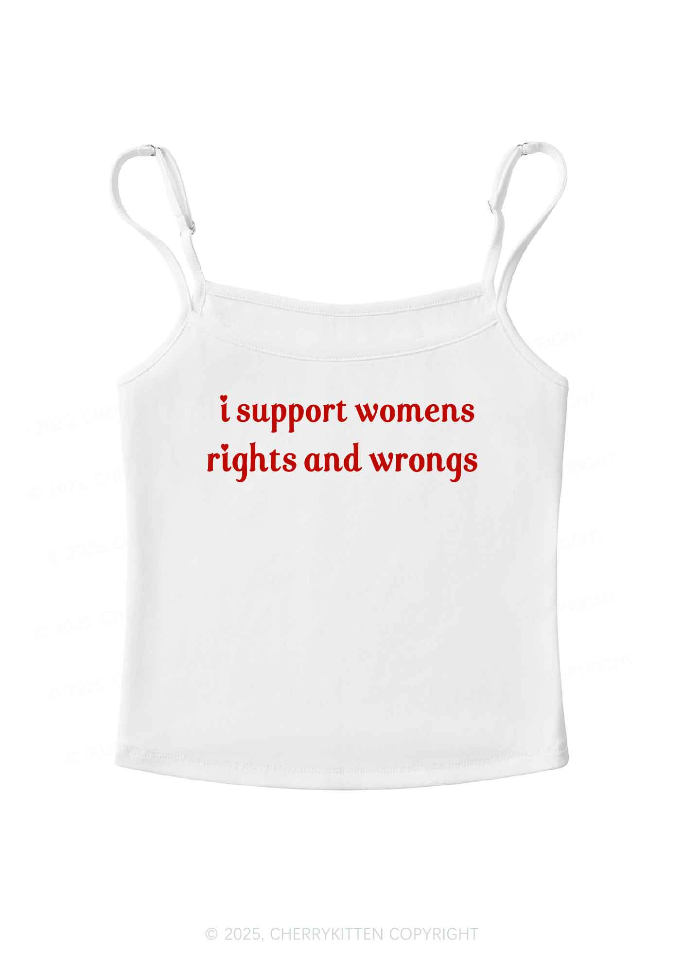 I Support Women Y2K Spaghetti Strap Cami Cherrykitten