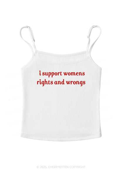 I Support Women Y2K Spaghetti Strap Cami Cherrykitten