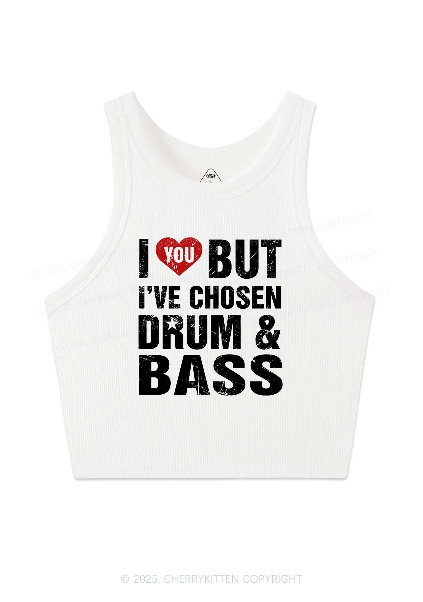 Chosen Drum And Bass Y2K Crop Tank Top Cherrykitten