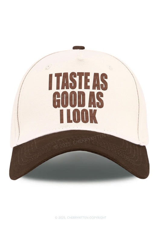 Embroidered Taste Good Y2K Color Block Baseball Cap Cherrykitten