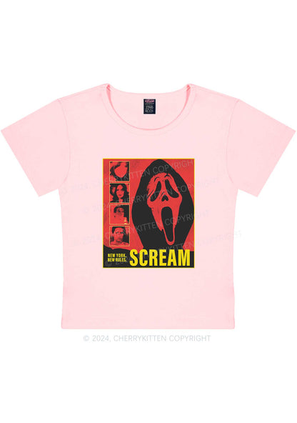 Scream New York Halloween Y2K Baby Tee Cherrykitten