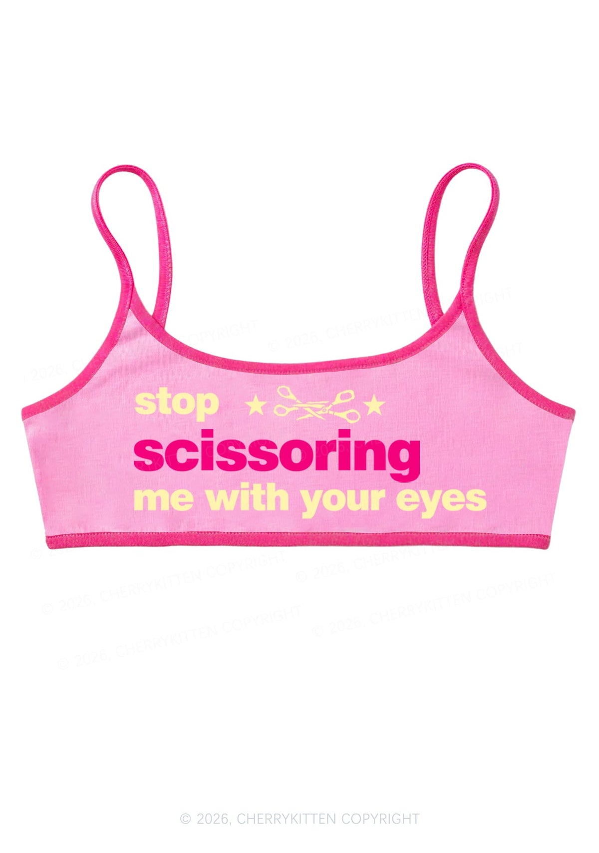 Stop Scissoring Me Pride Y2K Super Crop Cami Cherrykitten