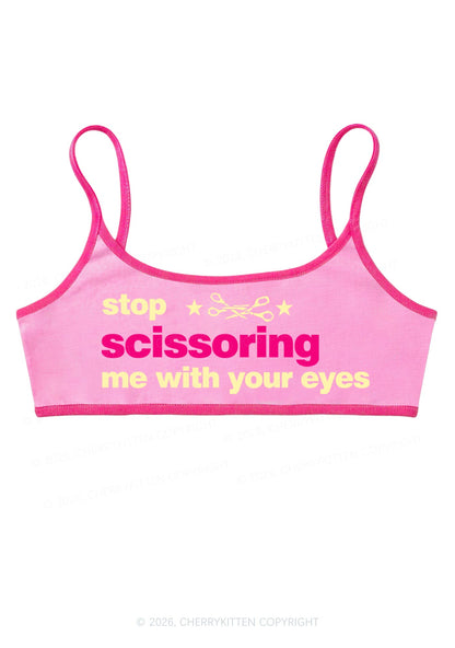 Stop Scissoring Me Pride Y2K Super Crop Cami Cherrykitten