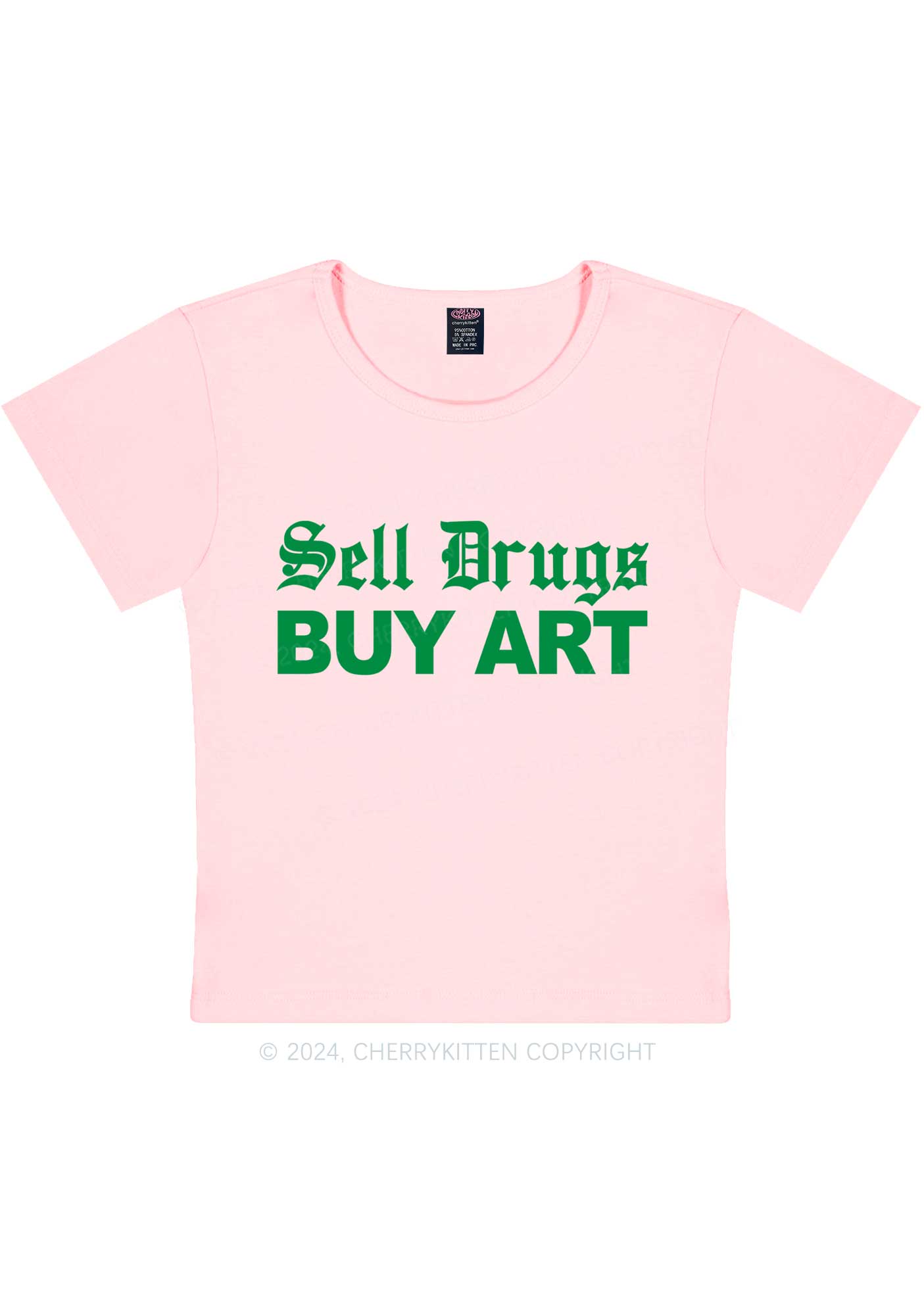 Buy Art Y2K Baby Tee Cherrykitten