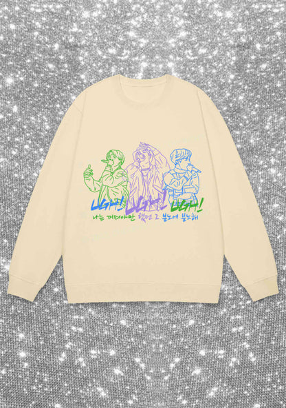 UGH Bangtan Rapline Kpop Y2K Sweatshirt Cherrykitten