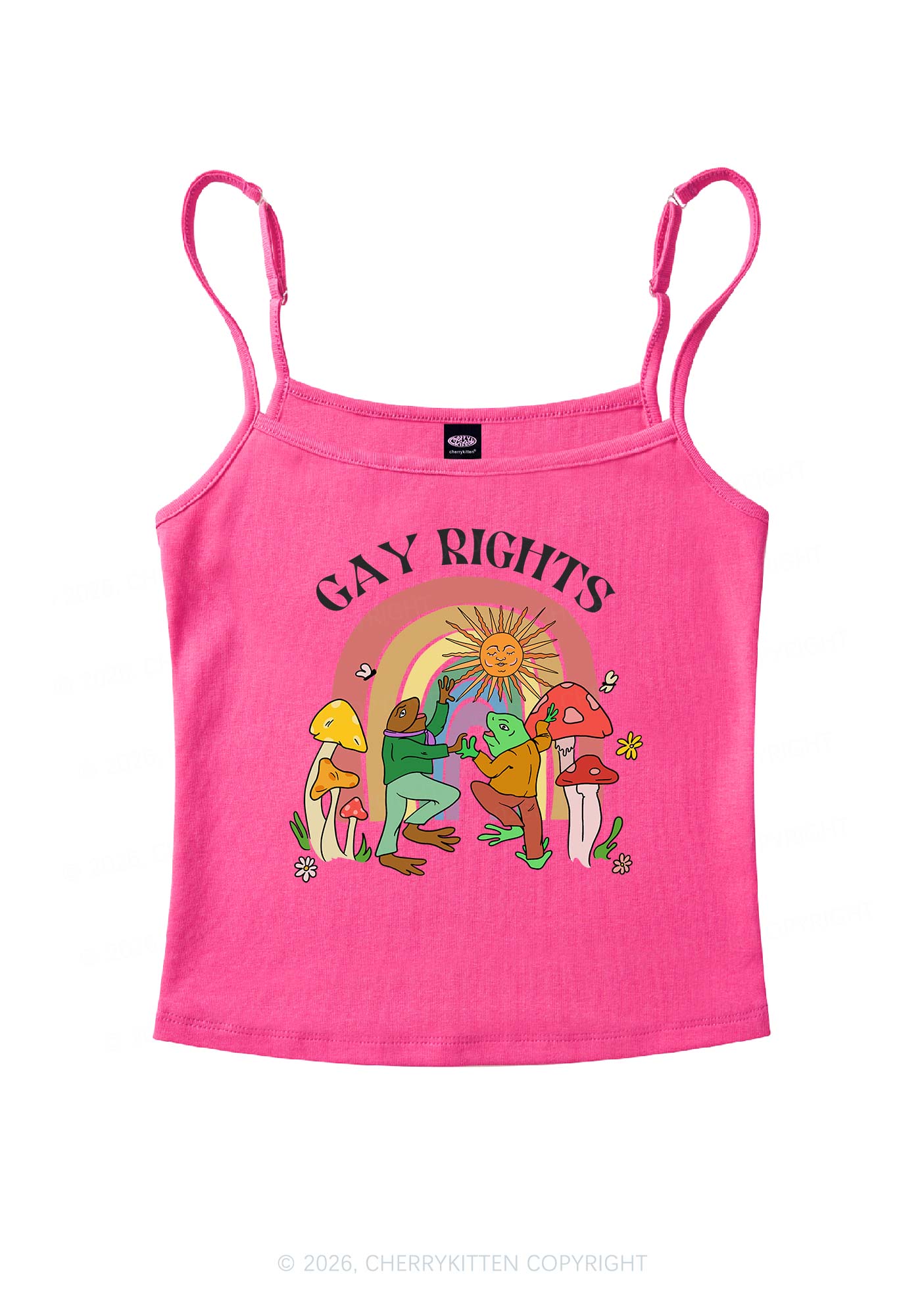 Gay Rights Pride Y2K Spaghetti Strap Cami Cherrykitten