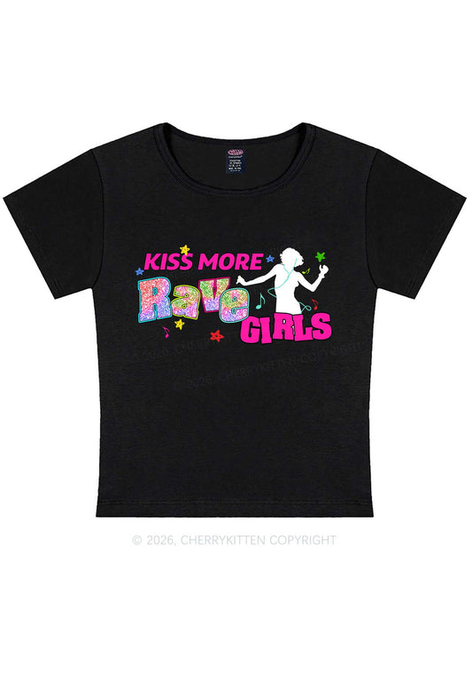 Kiss More Rave Girls Y2K Baby Tee Cherrykitten