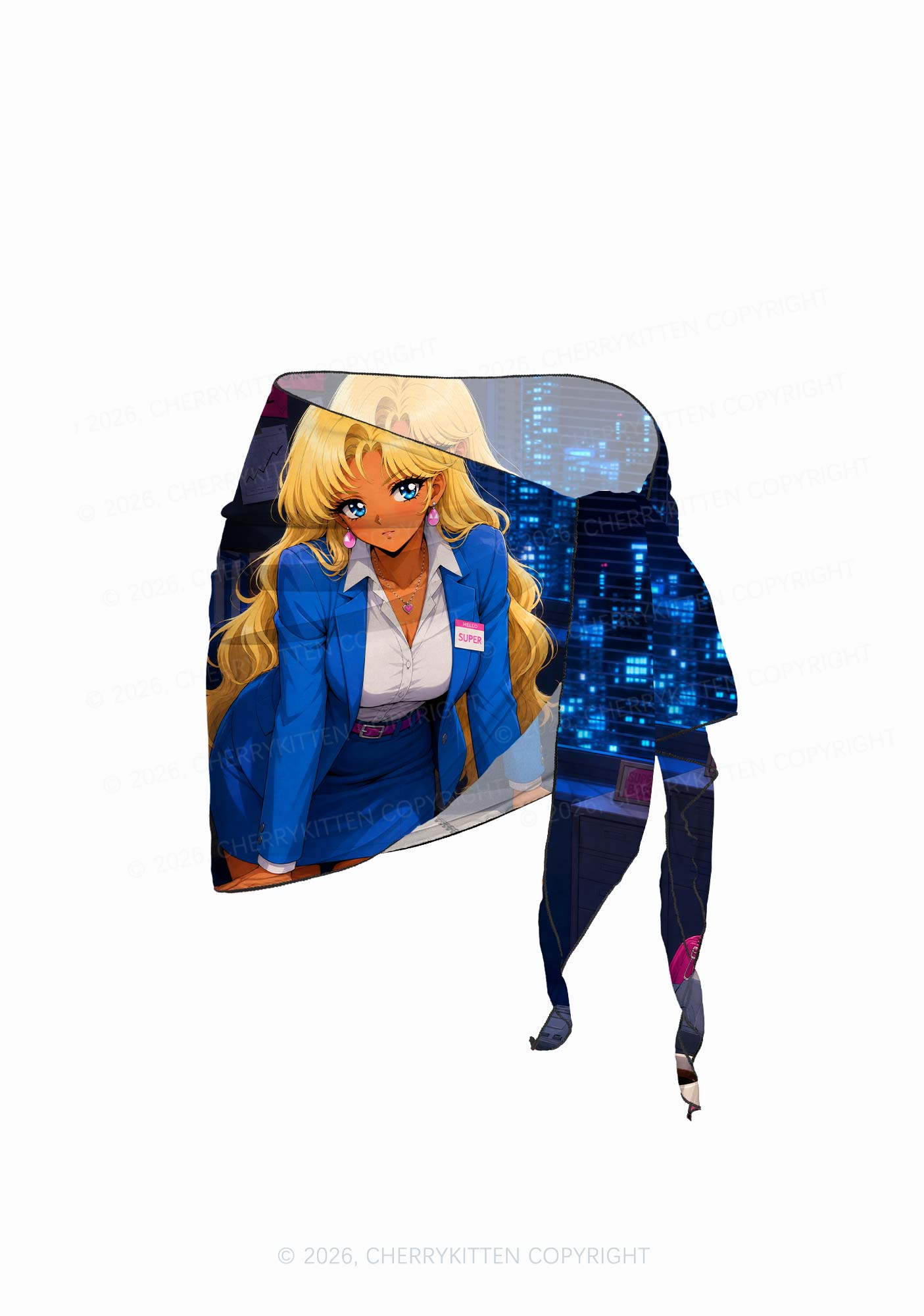 Anime Girl Y2K Print Bikini Set Cherrykitten