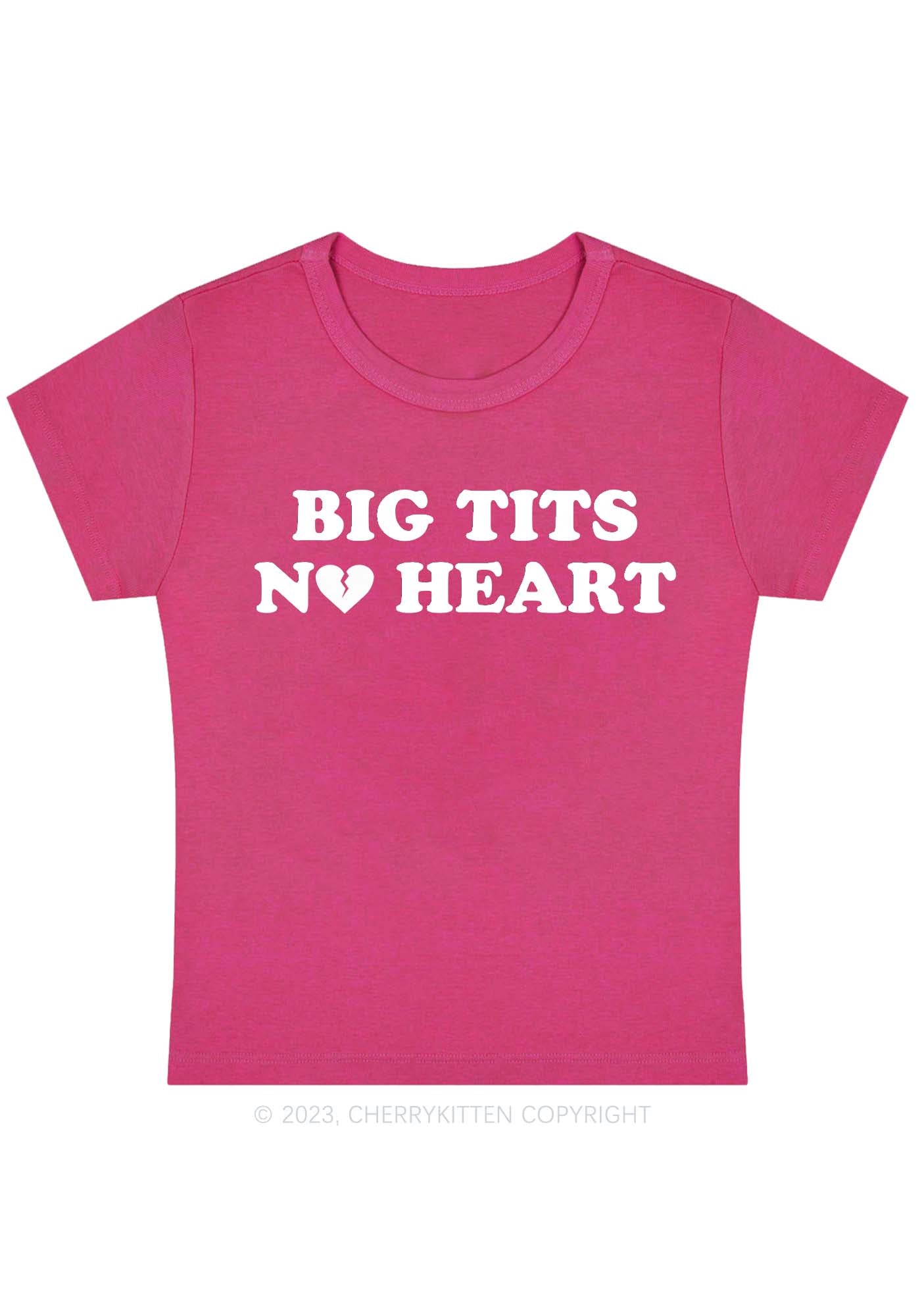 Big Txts No Heart Y2K Baby Tee Cherrykitten