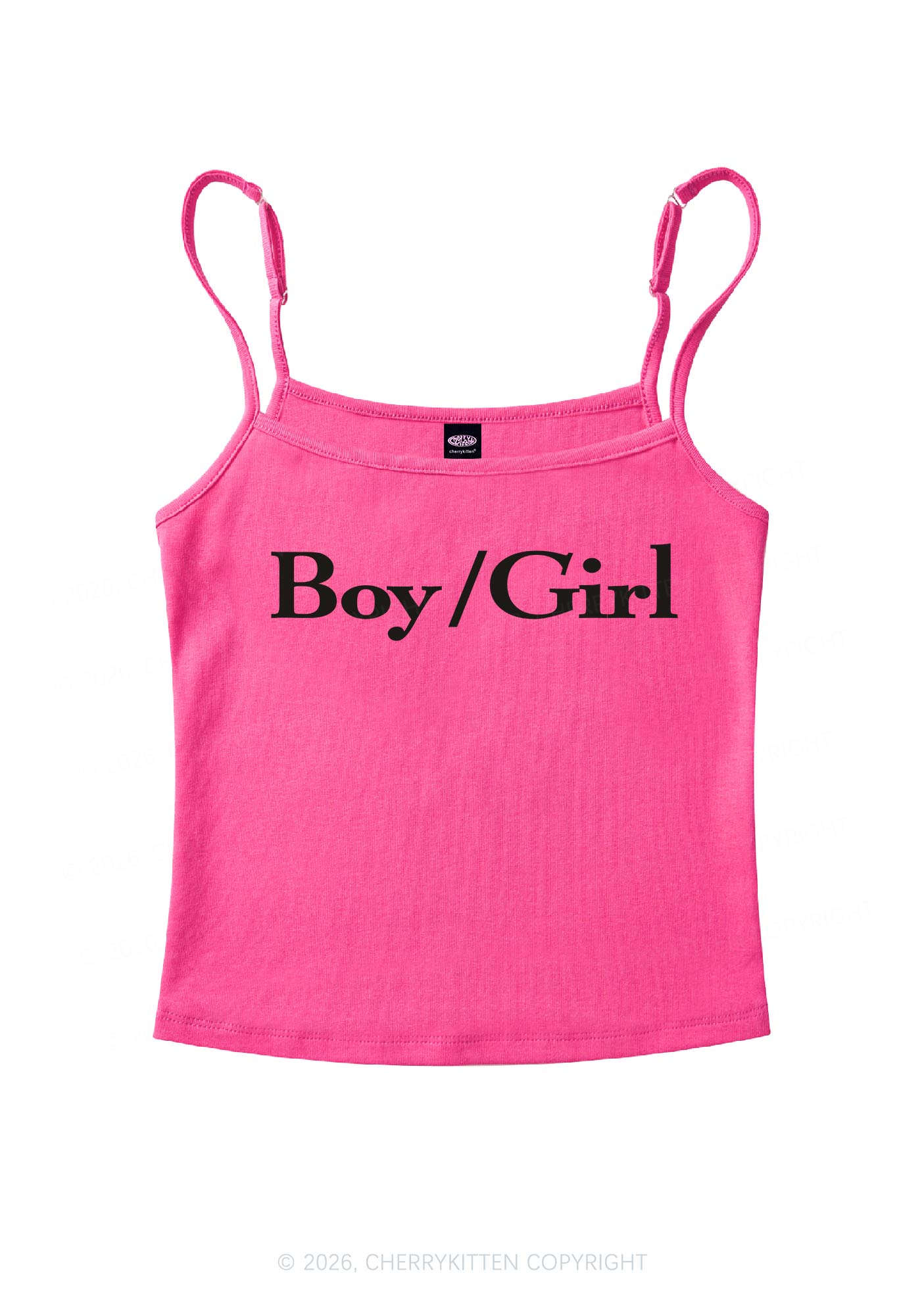 Boy Or Girl Pride Y2K Spaghetti Strap Cami Cherrykitten