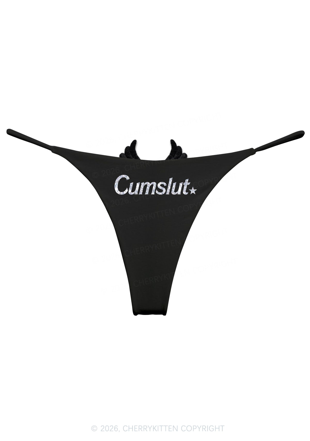 Glitter Special Cxmslxt Y2K Goth Angel Wings Bikini String Thong Cherrykitten