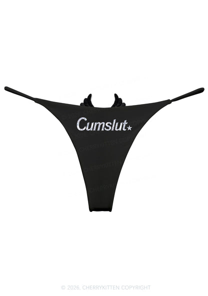 Glitter Special Cxmslxt Y2K Goth Angel Wings Bikini String Thong Cherrykitten