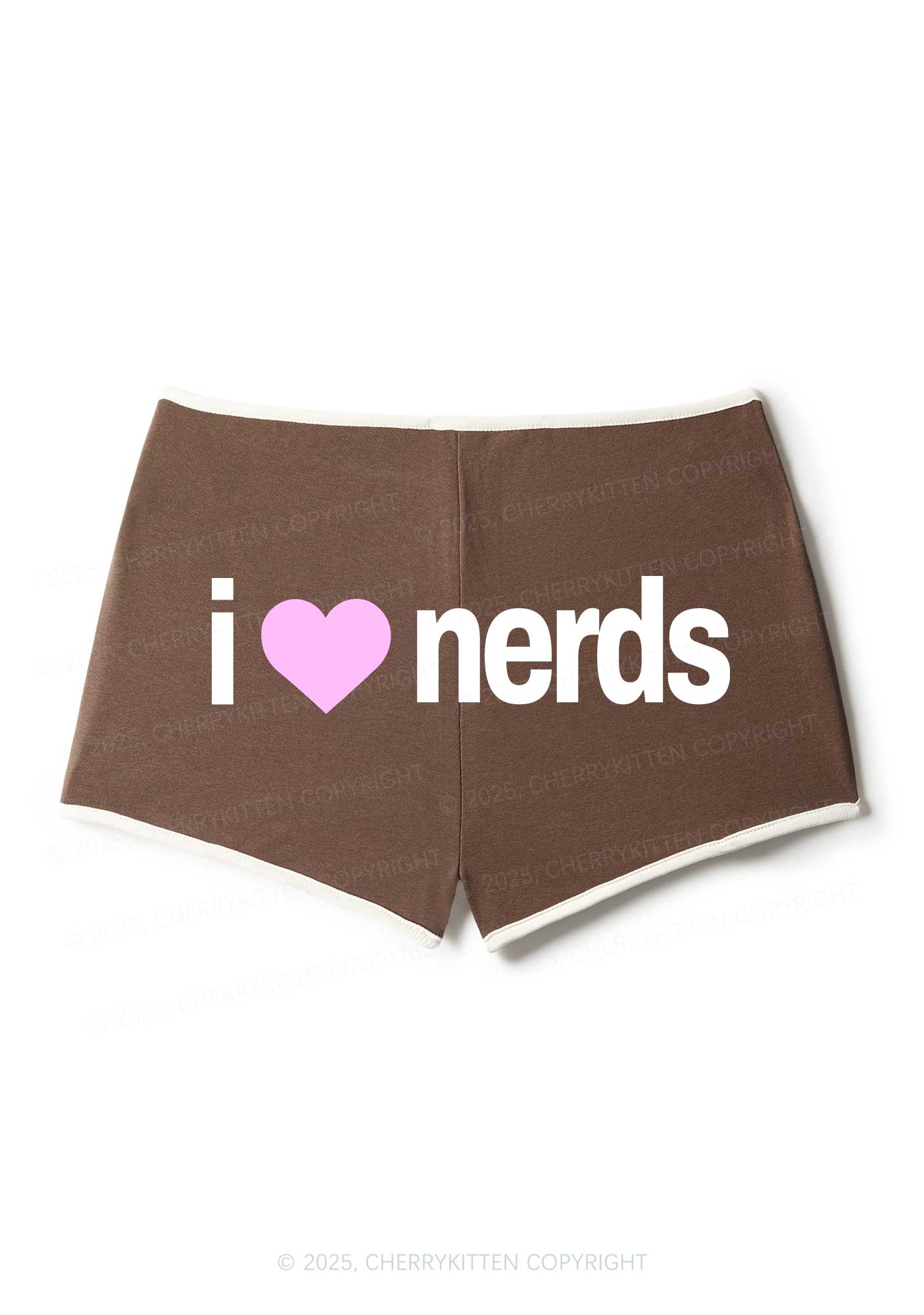 I Love Nerds Y2K Booty Shorts Cherrykitten