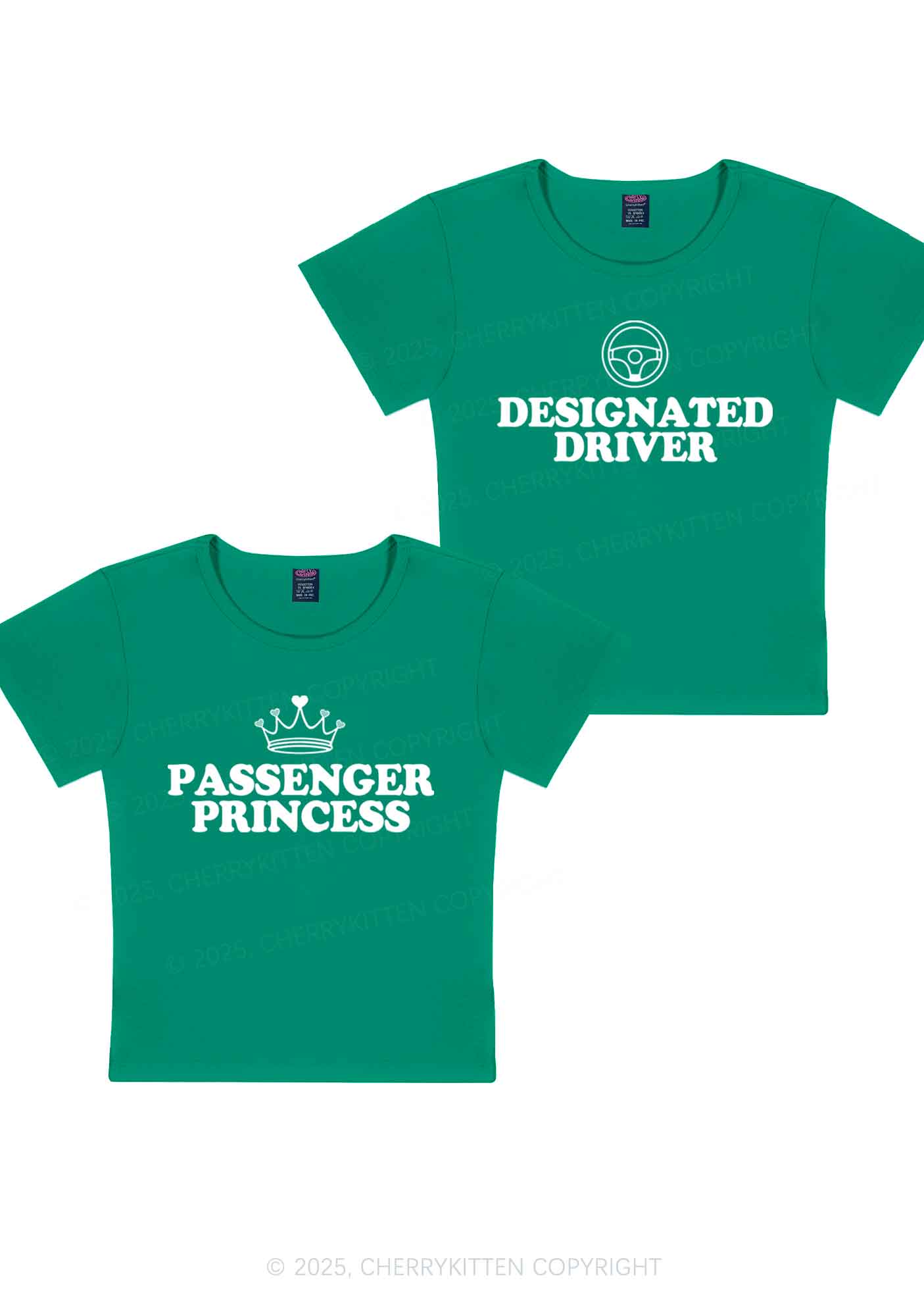 Passenger Princess Designated Driver Y2K Valentine's Day Baby Tee Cherrykitten
