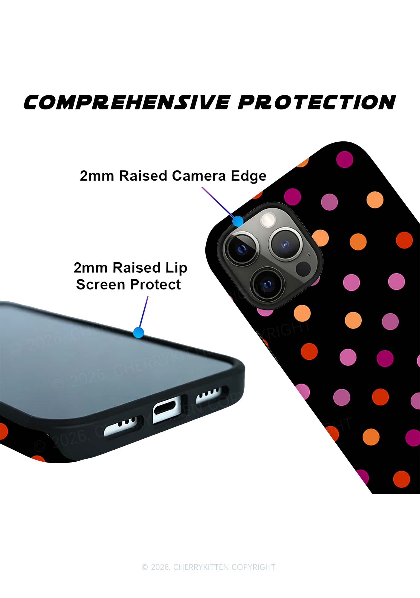 Lesbian Dots Pride Y2K Phone Case Cherrykitten