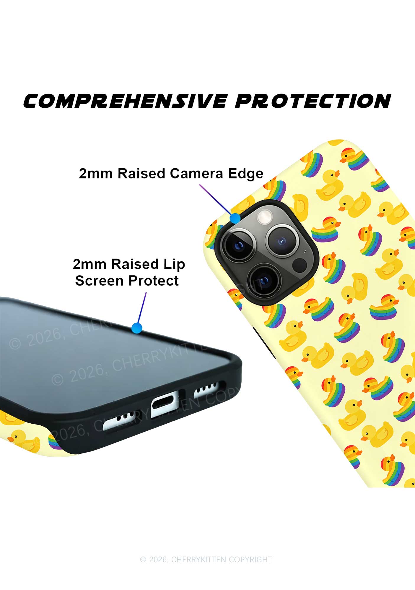 Rainbow Ducks Pride Y2K Phone Case Cherrykitten