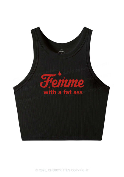 Femme With Fat Axx Pride Y2K Crop Tank Top Cherrykitten