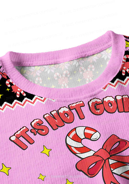 Lick Itself Y2K Christmas Crop Knit Sweatshirt Cherrykitten