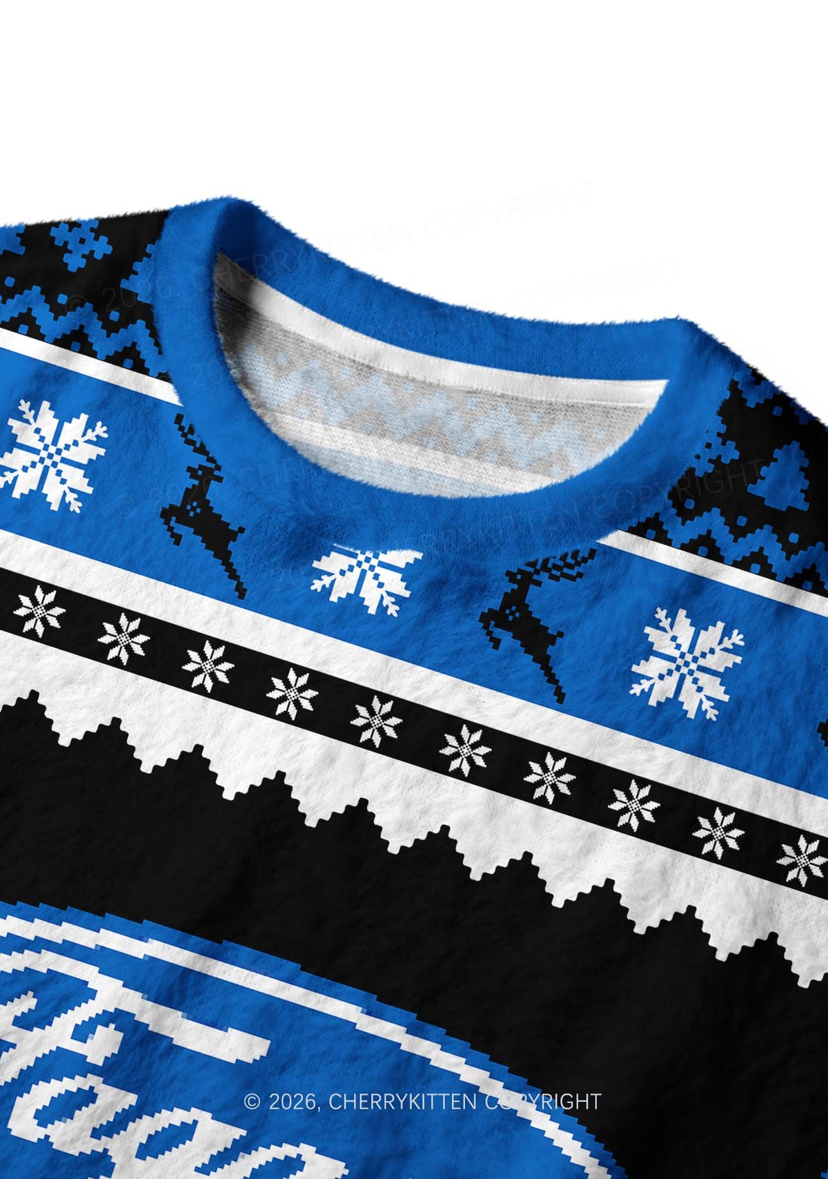 Black Faggot Pride Y2K Christmas Knit Sweatshirt Cherrykitten