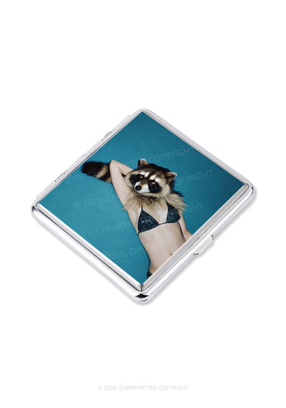 Bikini Raccoon Y2K Cigarette Case Cherrykitten