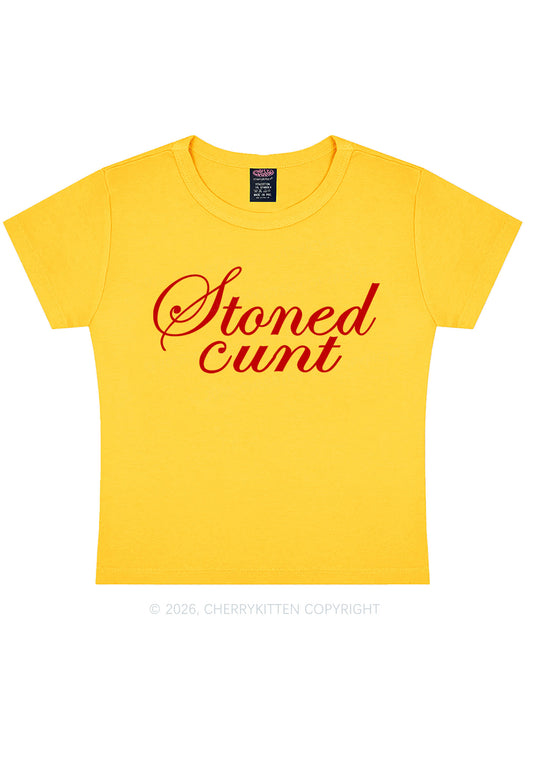 Stoned Cxxt Y2K Baby Tee Cherrykitten