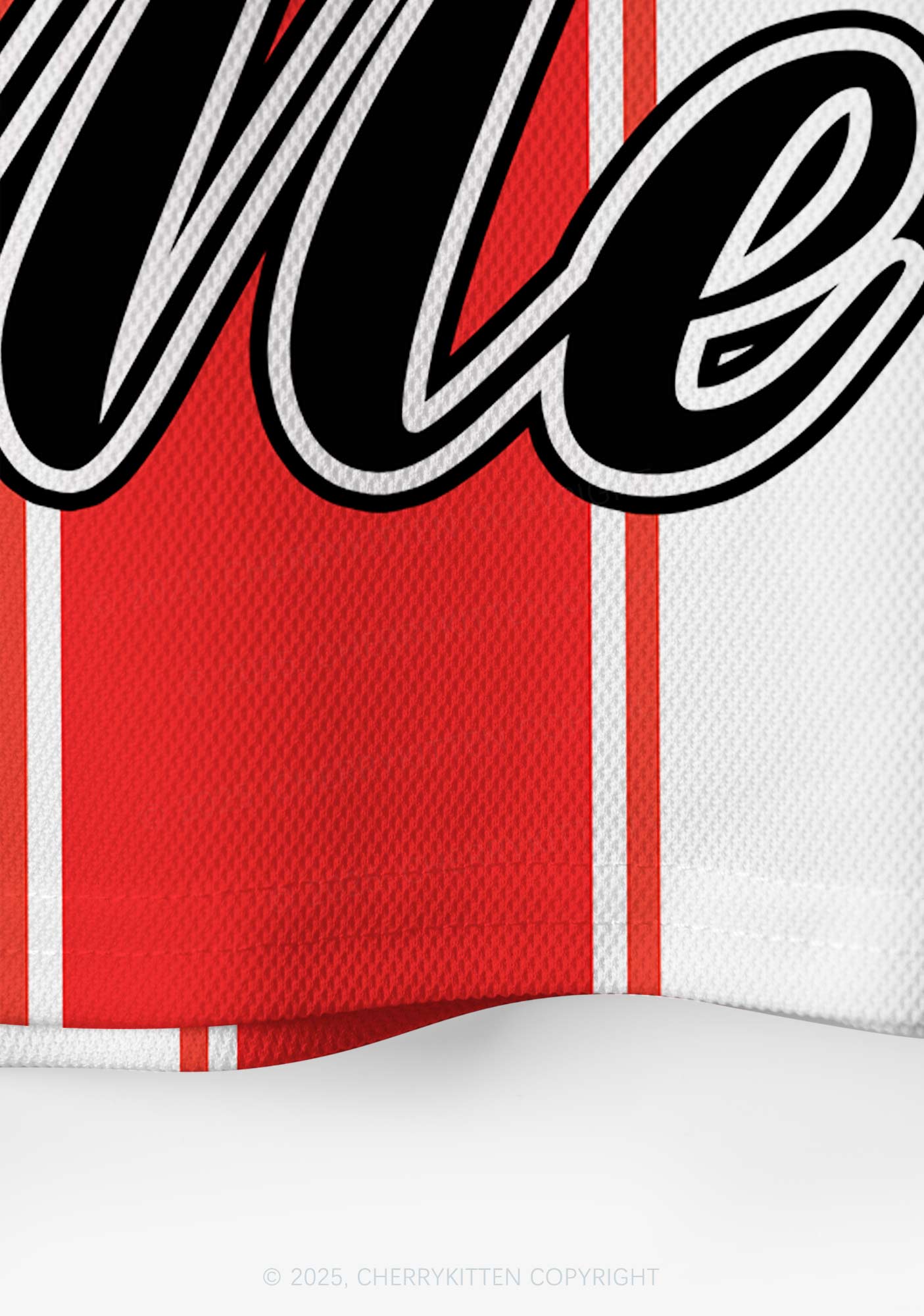 Custom Red Choke Me Y2K Crop Sport Jersey Shirts Cherrykitten