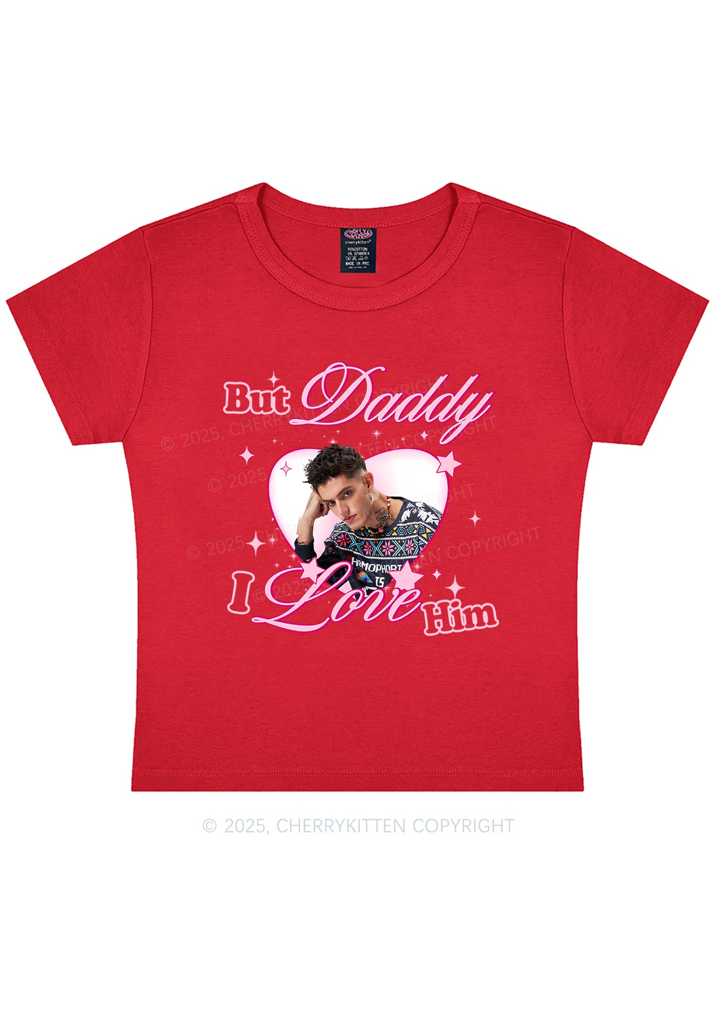 Custom But Daddy I Love Y2K Baby Tee Cherrykitten