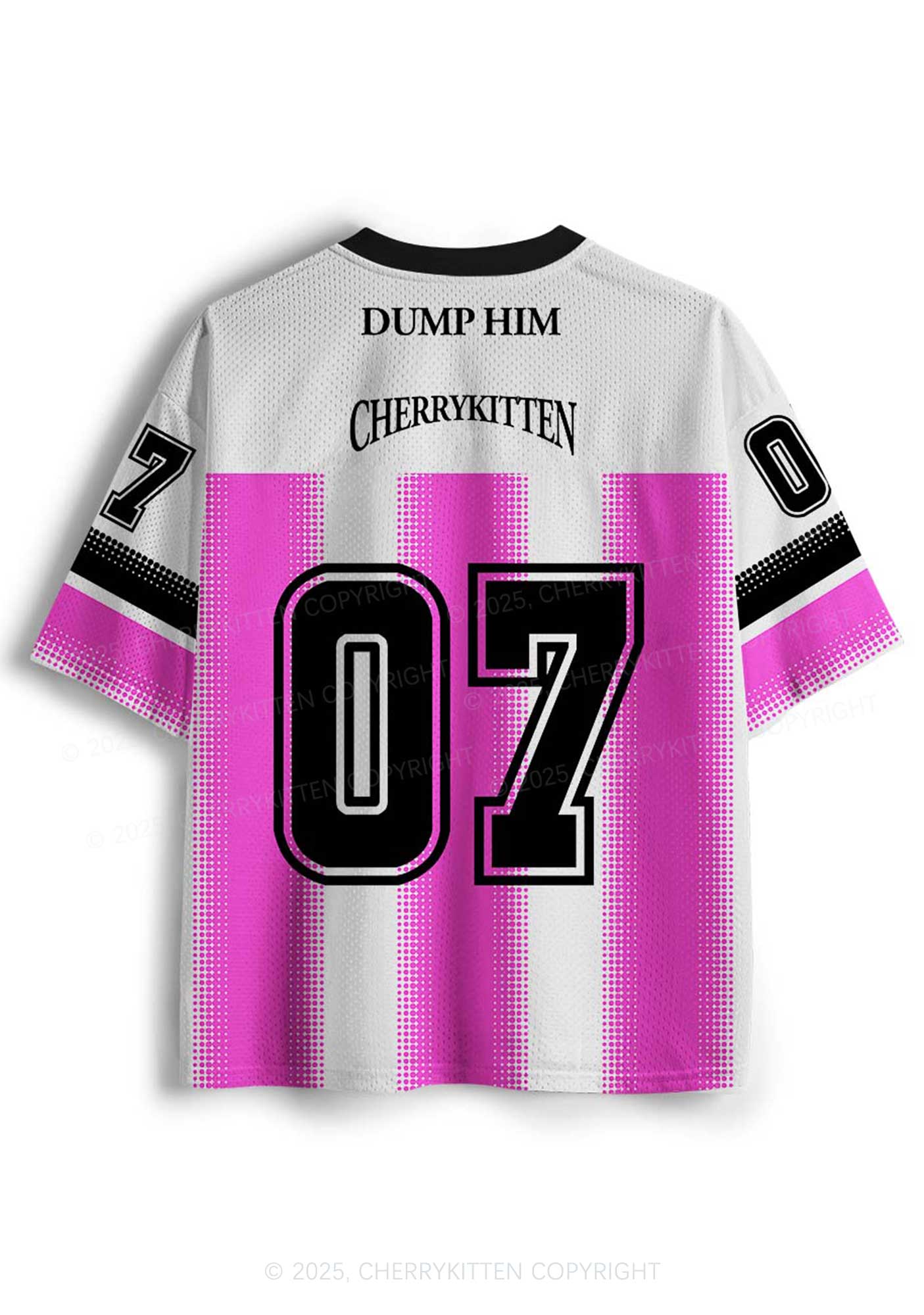 Custom Pink Dump Him Y2K Mesh Jersey Shirts Cherrykitten