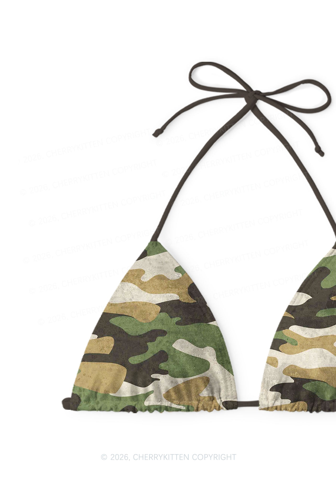 Camouflage Pattern Y2K Print Bikini Set Cherrykitten
