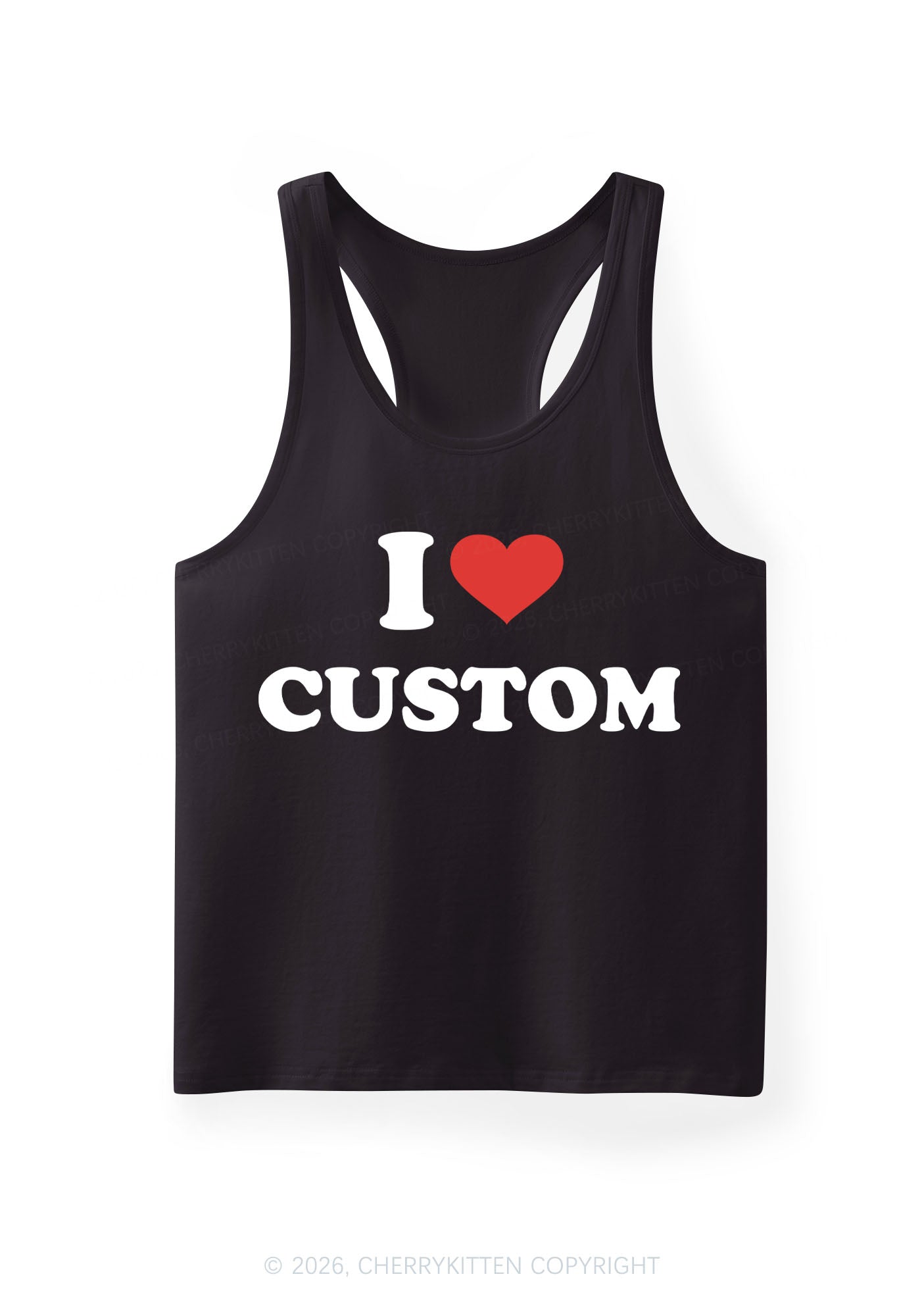 I Love Custom Personalized Y2K Men Racerback Tank Top Cherrykitten